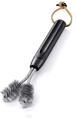 Weber Brosse de barbecue pour surfaces en fonte, idéale pour nettoyer les espaces entre les grilles - Noir (6495)