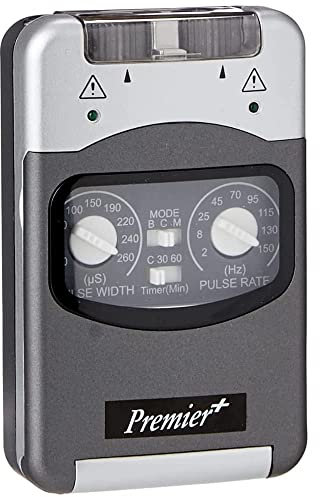 Performance Health 200 Premier Plus Dual Channel TENS Machine – Portable EMS Pain Relief Device with Flip Down Cover – Electrodes Included – Battery Operated