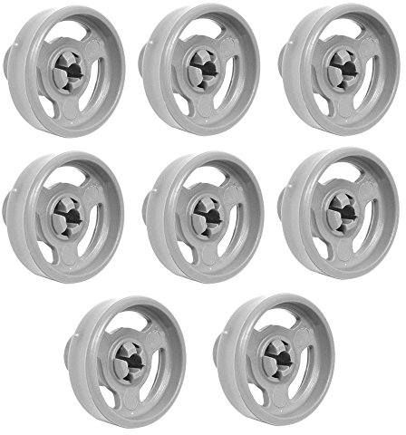 Genuine Lower Basket Wheels & Axles For Indesit IDL40 Dishwasher (Pack of 8)