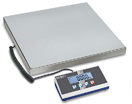 KERN Plattformwaage EOB 150K50L (Wägebereich max. 150 kg, Ablesbarkeit 50 g, Reproduzierbarkeit 50 g, Linearität 100 g, Tierwaage / Paketwaage, inkl. Arbeitsschutzhaube)