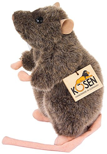 Teddys Rothenburg Kösen, Ratte Rudi, 20 cm, sitzend, braun, Stoffratte