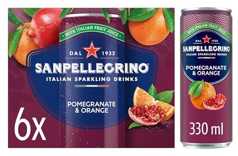 San Pellegrino Italian Sparkling Drinks Pomegranate & Orange 6x330ml