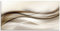 ARTland Wanddeko Glasbilder Wandbild Glas Bild einteilig 100x50 cm Querformat Moderne Kunst Abstrakt Modern Rauch Welle Braun T9LI