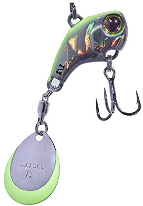 Illex Kunstköder Deracoup Tailspinner - Angelköder für Barsch, Forelle, Rapfen - Barschköder … (Silver Chartreuse Back, 21 g 3/4 OZ)