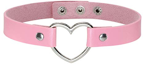 MILAKOO PU Leder Choker Damen Halsband gothtic Frauen Herz choker punk kragen herren pink