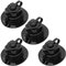 QUKRT 4 Pcs Boston Valve, One-way Universal Fit Air Valve for Rubber Dinghy Raft Kayak Pool Boat Airbeds, Black