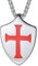 FaithHeart Edelstahl Tempelritter Kreuz Schild Anhänger Herren Tempelritter Kette mit Kreuz für Vater/Freunden