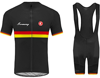 UGLY FROG Kinder Radsport Bekleidung- Jungen Fahrrad Trikot-Set(Trikot Kurzarm+Kurz Radhose)/Radtrikot Kurzarm/Kurz Fahrradhose mit Sitzpolster(Radsport Anzug)
