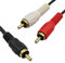 Cable de audio estéreo RCA a 2RCA macho a macho, cable RCA Y adecuado para conexión de señal de audio entre VCD, DVD, VCR, etc. y TV.