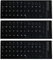 LAANCOO Keyboard Stickers Tedeschi, con Sfondo Nero Lettere Bianche Tedesco Tastiera Pasters 3PCS