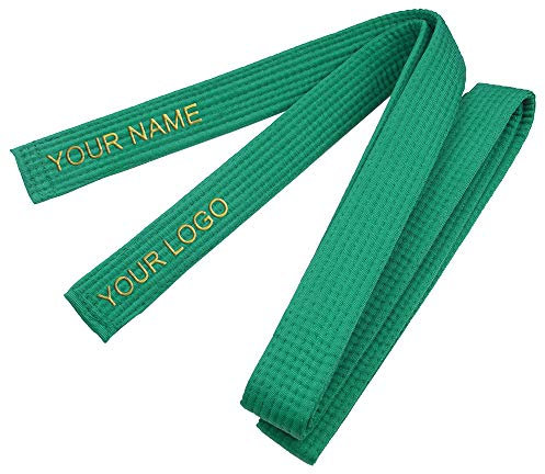 Top Tie Cintura da karate ricamata personalizzata, Cintura di grado per arti marziali TaeKwonDo Judo, Cinture judo personalizzate