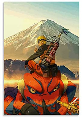 Poster sur toile Naruto Uzumaki Naruto - Décoration murale moderne pour chambre à coucher - 30 x 45 cm
