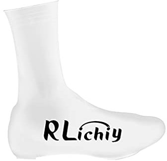 Cubiertas De Zapatos De Bicicleta para Hombres Mujeres (9 Color), Zapatillas De Ciclismo De Silicona Cubre Zapatos De Bicicleta A Prueba De Viento A Prueba De Viento,Blanco,L