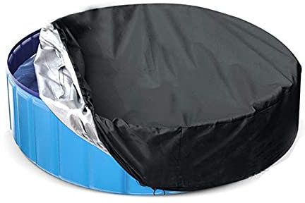 Lona de protección para piscina tubular, impermeable, resistente al polvo, apta para piscina hinchable redonda/rectangular (162 x 30 cm), color negro