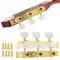Gitarren Stimmwirbel, 4,5x1,6x1,6 Zoll Klassische Gitarren Stimmgeräte Metall Mechanische Köpfe 3R 3L Stimmschlüssel Saitenwirbel Musikinstrumente Zubehör mit 8 Schrauben für Akustik Folk E Gitarre