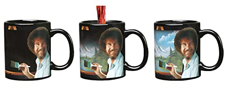 Bob Ross Tasse mit Wärmewechsel, Keramik, 325 ml, Farbe zum Leben, wenn heiße Flüssigkeit hinzugefügt wird