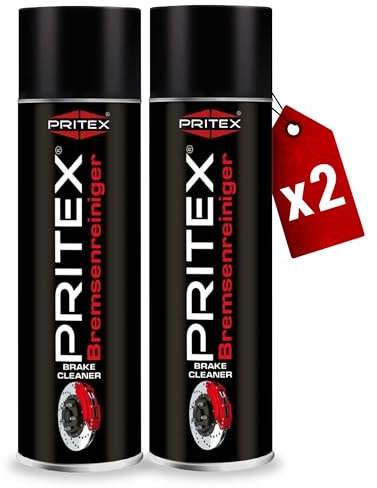 PRITEX – Bremsenreiniger Spray 2 x 500 ml – Auto Teilereiniger zur Entfettung von Bremsen, Kupplungen, Motor- & Maschinenteilen – rückstandsfrei & umweltneutral HOHE QUALITÄT