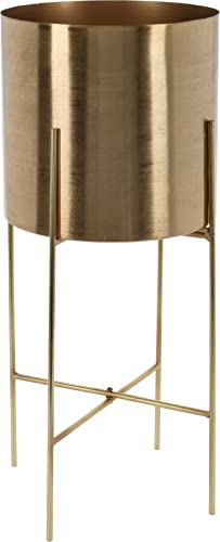 Muddy Hands 62cm Tall Gold Metal Plant Pot Stand Indoor Home Decorative Flower Display Planter Holder Cover