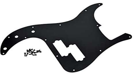 Dopro 13-Loch-Schlagbrett für Linkshänder, modernes Metall, Aluminium, eloxiert, Präzisions-Bass, P-Bass, passend für American Fender P Bass, Schwarz