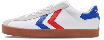 HUMMEL Unisex Diamant LX-E Nylon Sneaker, White/Blue/RED, 42 EU