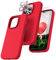 TOCOL Silicone for iPhone 14 Pro Case 6.1-Inch, Liquid Silicone Multi-Color Slim Silky-Soft Touch Anti-Scratch Shockproof Protective Phone Cover, Red