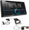 Kenwood DPX-7300DAB 2-DIN Autoradio mit Bluetooth Digitalradio DAB+ USB CD passend für Citroen Nemo ab 2008 schwarz