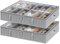 StorageWorks Under Bed Shoe Storage Organizer, Space-Saving Under Bed Storage Fits up to 24 Pairs, Underbed Shoes Container with Adjustable Dividers, Shoe Storage Box with Cover, Grey, 2-Pack