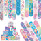 Acuiwer Schnapparmband 24 Stück Meerjungfrau Slap Armbänder Kindergeburtstag Gastgeschenke Party Slap Bracelet für Kinder Mädchen Jungen