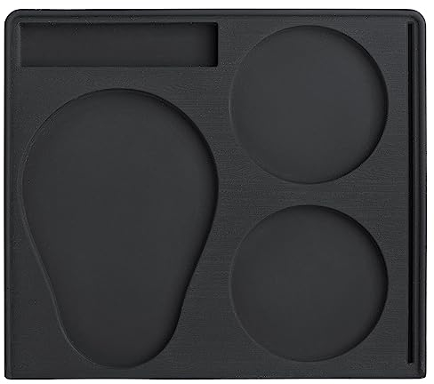 Normcore Silicone Tamper Mat, Non-Slip Silicone Mat, Coffee Tamper Mat, Non-Slip, Espresso Tamper Station, Barista Accessories for Portafilter, Tamper Tray, Black