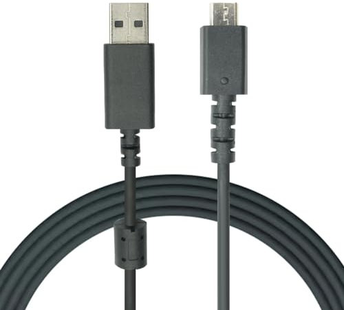 NoirVogel USB Charging Cable for Logitech G502 Lightspeed Wireless Gaming Mouse (6 feet) USB to Micro USB (Black)
