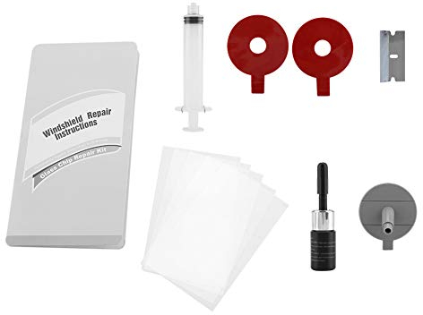 Hapivida Windschutzscheiben Reparatur Set, Riss Auto Windschutzscheiben Reparatur Werkzeug Set Kfz Glas Nano Reparaturflüssigkeit Schnellreparatur Set für Chips, Risse, Sternförmige Risse