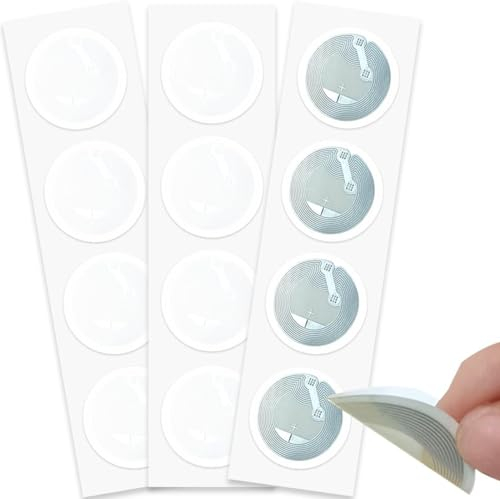 50 adesivi NFC Tags, Basicon NFC Tag compatibili con Apple iPhone iOS Tasti rapidi app/Homekit e app Android, compatibili con TagMo e Amiibo, telefoni cellulari e dispositivi abilitati NFC