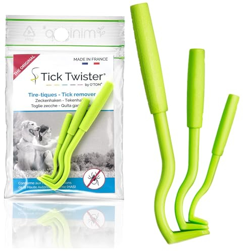 Tick Twister® - Set mit 3 Zeckenhaken im Beutel - Ermöglicht Zeckenentfernung bei Hunden, Katzen, Pferden und Männern - Original Zeckenentferner (2)