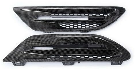Auto Seite Air Vent Abdeckung Trim Seite Kotflügel Abdeckung Grille Kompatibel for BMW F10 Limousine 5-Serie M5 2011-2017 4DR(Bright Black)