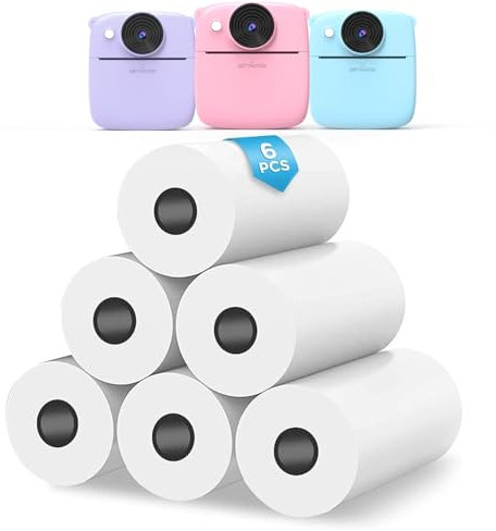 6 rollos de papel de impresión e impresión instantánea papel térmico para la cámara infantil