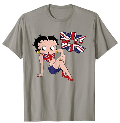 Betty Boop UK Union Jack Flag Clothing T-Shirt