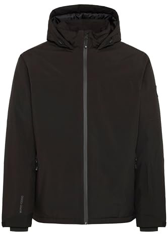 NORTH BEND NBMoritz Herren Skijacke Winterjacke Snowboardjacke wasserdicht wasserfest W-PRO 10.000 Wassersäule 10.000 mm Kapuze Skipasstasche Reißverschlusstaschen, Größe:L, Farbe:Black (1001)