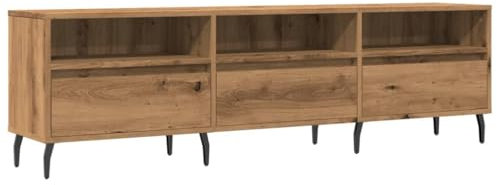vidaXL TV Schrank, Lowboard für Fernseher, Fernsehtisch mit 6 Fächern, Fernsehschrank für Schlafzimmer Wohnzimmer, Artisan-Eiche Holzwerkstoff
