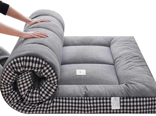 LBWARMB Japanische Futonmatratze, Bodenmatratze, Faltbare Matratze, Aufrollbare Matratze, Tatami-Matte, Dicke, Zusammenklappbare Isomatte, Anwendbar Für Schlafzimmer/Wohnzimmer(Gray,100x200cm)