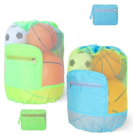 Mokassy 2 Bolsas de Playa de Grandes, Mochila de Playa con Cordón, Bolsa Grande de Concha Marina, Bolsas de Almacenamiento de Juguetes para Piscina, Doble Ajustable