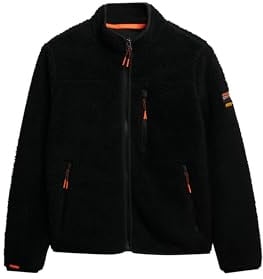 Superdry Damen Outdoor Sherpa-Fleecejacke Schwarz/Schwarz 36