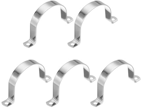 PATIKIL 3 (76mm) Befestigungsschelle, 5 Stück 304 Edelstahl-Kabelschelle 2-Loch-Verdickung U-Halter Rohrschelle Rohrband für Rohr Kabel Draht Fixierung
