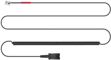 U10P-S Headset Adapter RJ9 Cable for Plantronics Quick Disconnect QD Headsets Wired to RJ9 Phone Headset Adapter Cord Works with Yealink T21P T46G T48G T46G T48G Avaya Grandstream Panasonic IP Phones