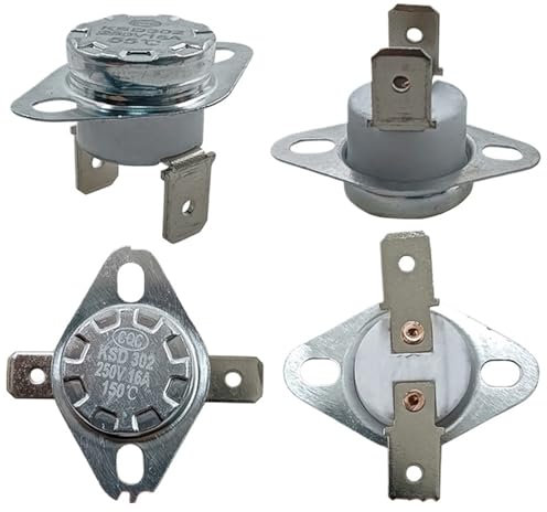 50Pcs Thermostat KSD302/KSD301 40-300C 16A250V Ceramics 40C 60C80C 100C 120C 150C 200C 250C 300C 350degrees NC-16A-Bend Foot(300C)