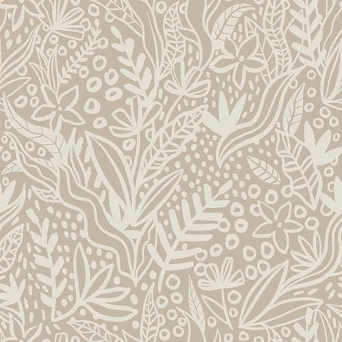 xupingjiti Papel pintado autoadhesivo con flores, hojas de acuarela y flores, papel de pared, lámina autoadhesiva, vintage, lámina decorativa para muebles, lámina adhesiva de vinilo de PVC