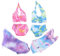 Yardwe 4 Ensemble Tenue de Maillot de Bain Mini poupée Bikinis Accessoires poupées pour Filles Maillot de Bain s décor de Robe de Maillot de Bain Miniature Jolie Robe de poupée Chiffon