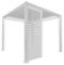 Green Spirit Pergola Seitenwand Mirador für 3,6m Pergola Classic & Deluxe - Weiß, 113x236 cm, Windschutz, Sonnenschutz, Sichtschutz Paneel