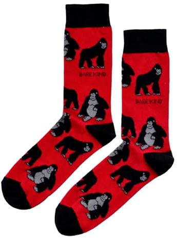 Bare Kind Save The Gorillas Unisex Novelty Ankle Socks Adult One Size