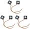 Daijianbin 6 Pcs 3 Pin 40mm Square PC Computer Cooling Fan DC 12V Black