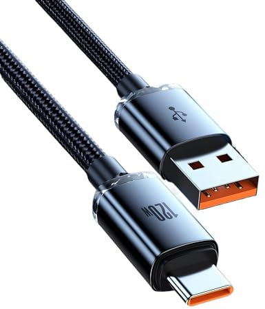Genérico Cable USB Tipo A a Tipo C, Cable de Carga Rápida 6A y 120W